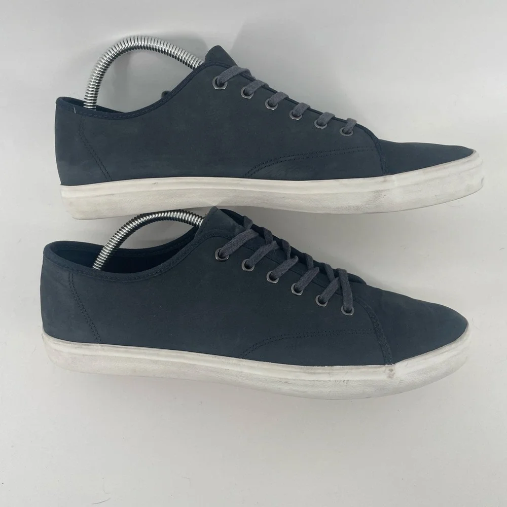 Banana Republic Sneakers Mens 11 Navy Blue Leather‎ Low Top Shoes Old Money Lux